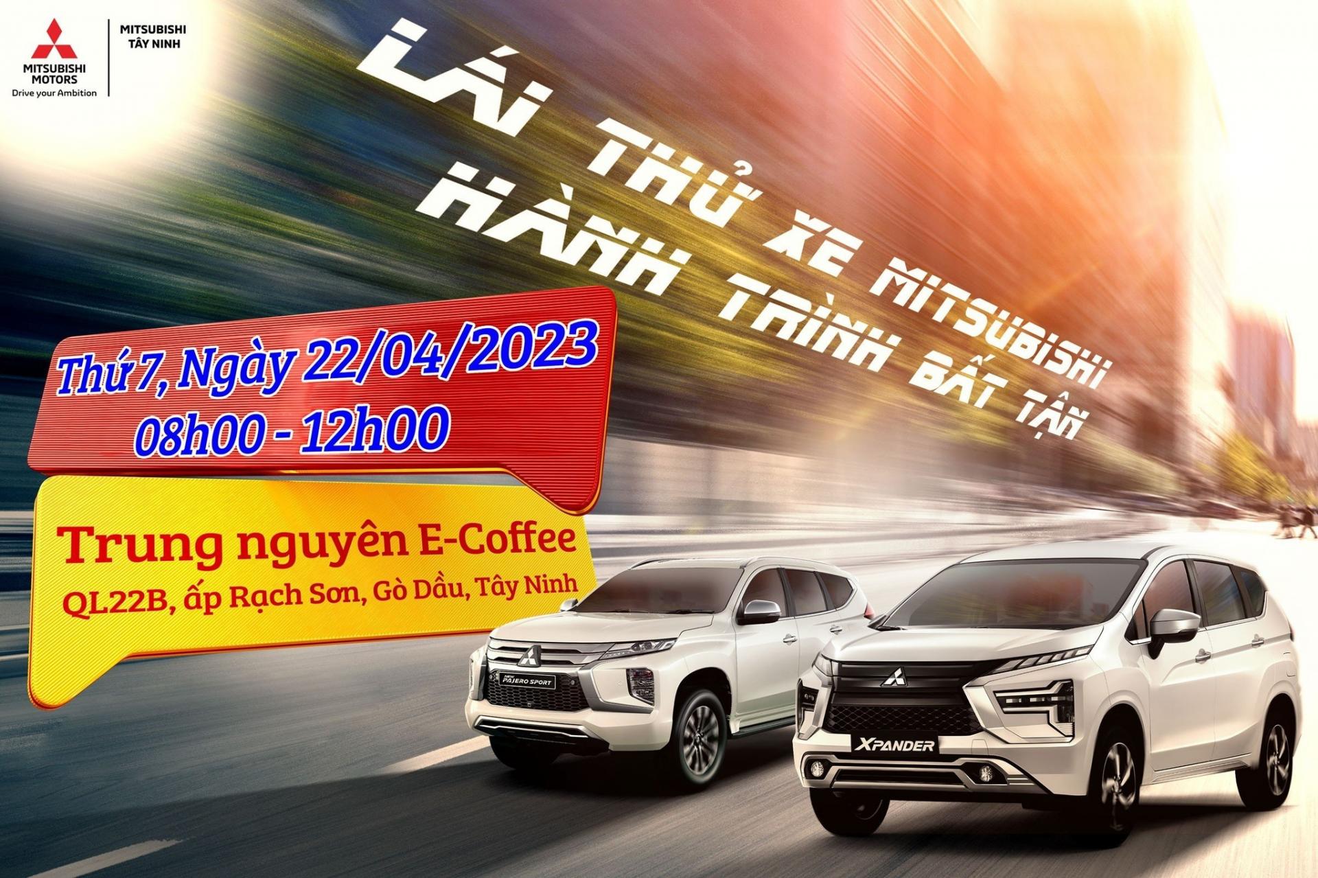 chuong-trinh-lai-thu-va-trai-nghiem-xe-mitsubishi-tai-e-coffee-trung-nguyen-go-dau