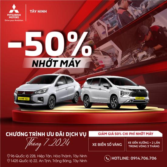 Khuyến Mãi Dịch Vụ Tháng 7 tại Mitsubishi Tây Ninh