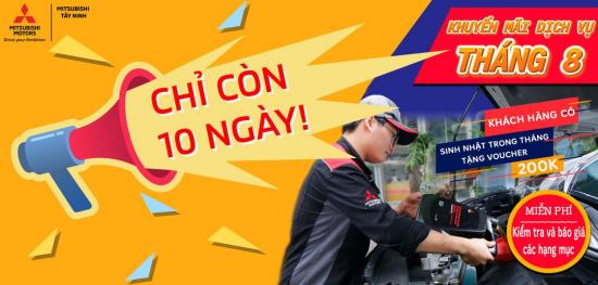 CHỈ CÒN VỎN VẸN 10 NGÀY CHO CHƯƠNG TRÌNH "KHUYẾN MÃI DỊCH VỤ THÁNG 8"