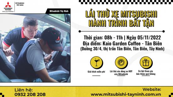 LÁI THỬ XE MITSUBISHI TẠI KAIO GARDEN COFFEE (TÂN BIÊN)