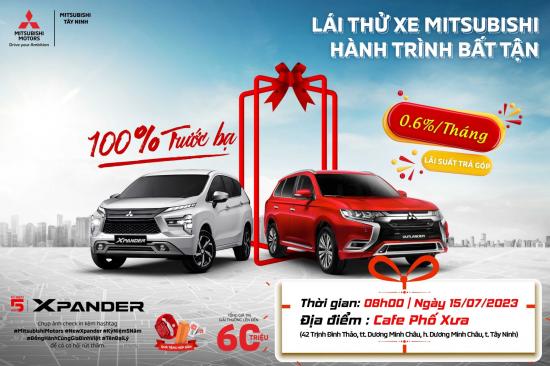 Tiếp nối thành công chuỗi sự kiện "Lái thử xe Mitsubishi - Hành trình bất tận". Thứ 7 tuần này chuỗi sự kiện sẽ đến với huyện Dương Minh Châu