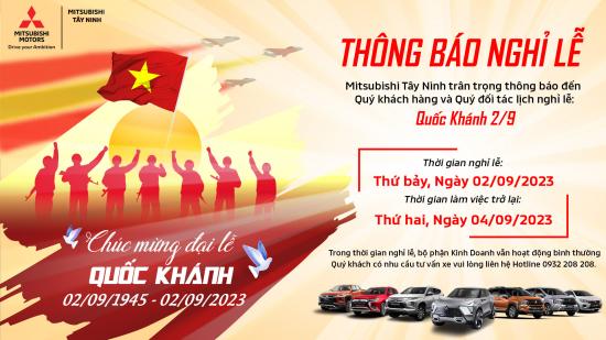 THÔNG BÁO LỊCH NGHỈ LỄ QUỐC KHÁNH 2/9