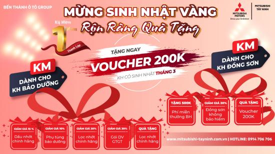 CHƯƠNG TRÌNH KHUYỄN MÃI DỊCH VỤ: MỪNG SINH NHẬT VÀNG RỘN RÀNG QUÀ TẶNG